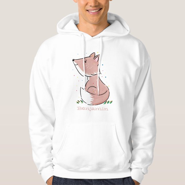 Veste À Capuche Caricature pour bébé renard (Devant)