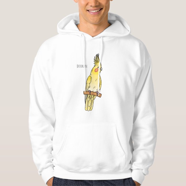Veste À Capuche Caricature pour oiseaux Cockatiel (Devant)