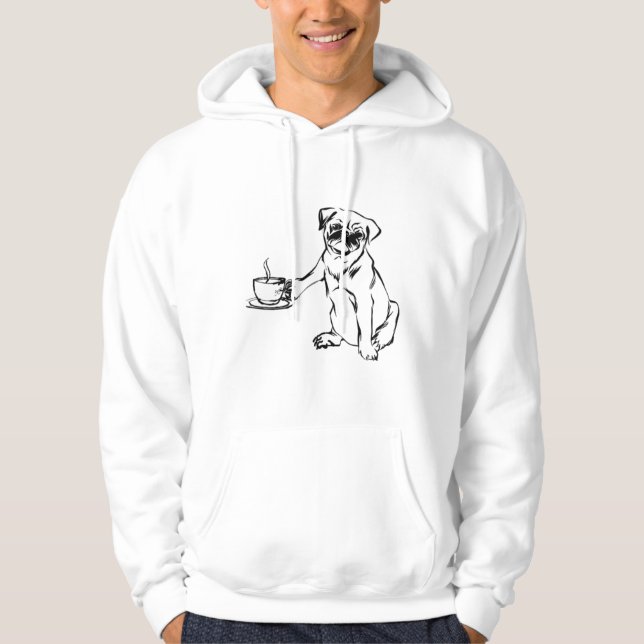 Veste À Capuche Carlin Café Carlins Noir Et Blanc (Devant)
