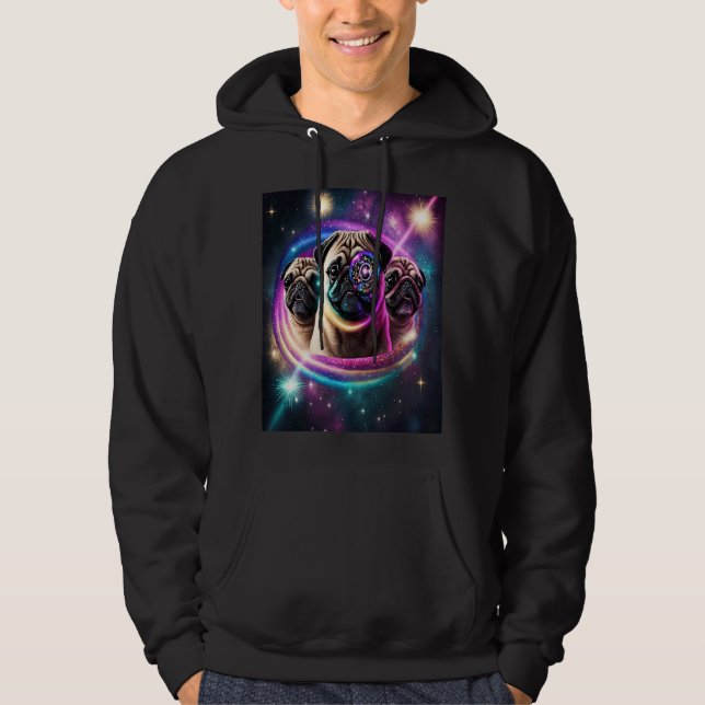 Veste À Capuche Carlins Dans L'Espace Avec Des Donuts Mignons Carl (Devant)