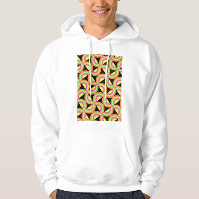 Veste À Capuche Carrés psychédéliques (Devant)