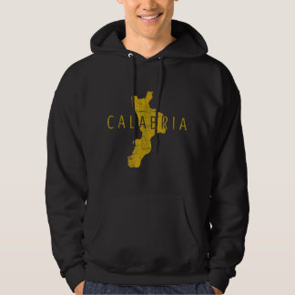 Veste À Capuche Carte Calabre Word Art - Calabre Italie Souvenir