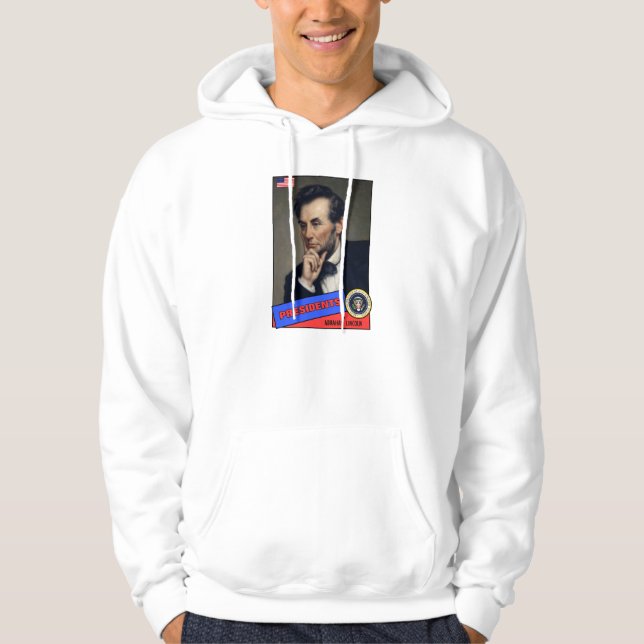 Veste À Capuche Carte de baseball d'Abraham Lincoln (Devant)