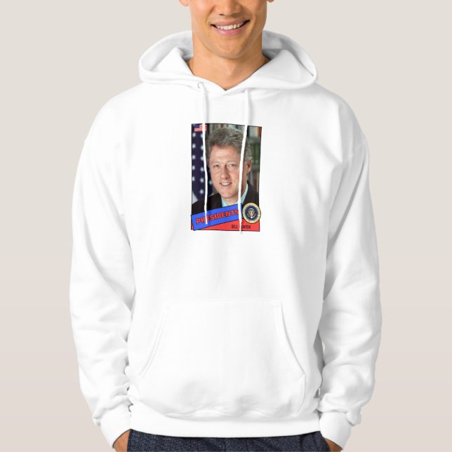 Veste À Capuche Carte de baseball de Bill Clinton (Devant)