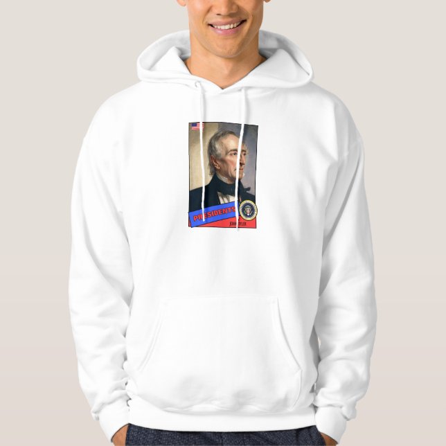 Veste À Capuche Carte de baseball de John Tyler (Devant)