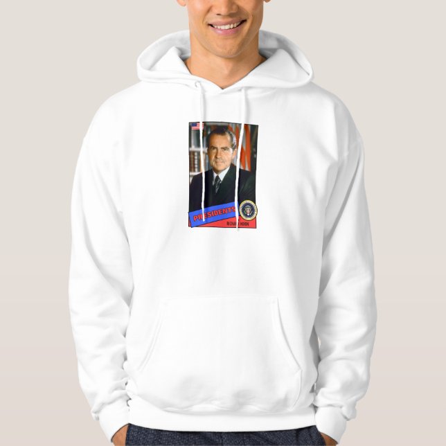 Veste À Capuche Carte de baseball de Richard Nixon (Devant)