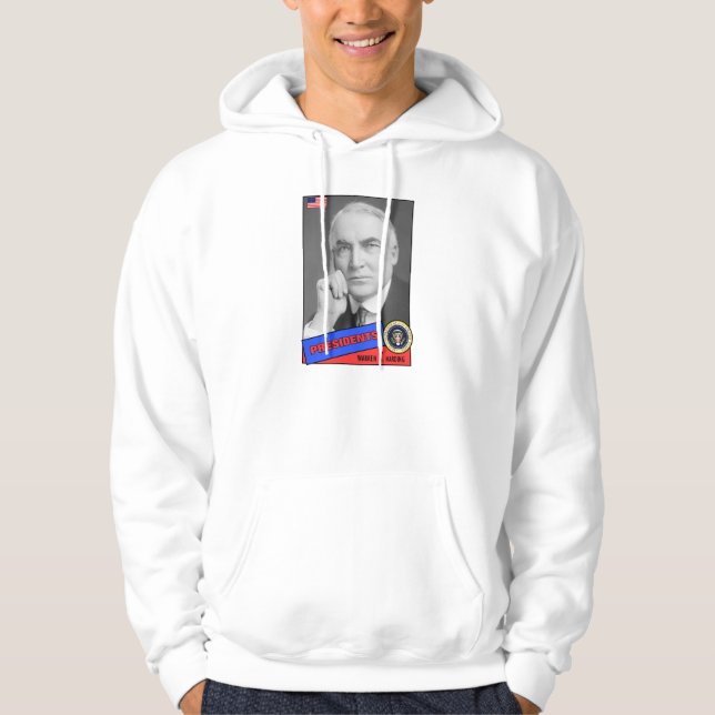 Veste À Capuche Carte de baseball de Warren G. Harding (Devant)