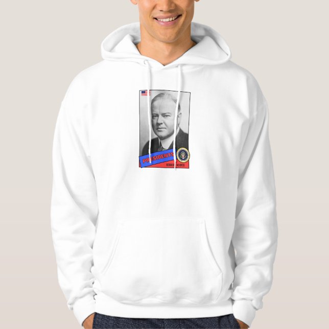 Veste À Capuche Carte de baseball Herbert Hoover (Devant)