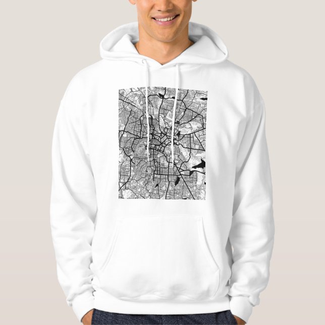 Veste À Capuche Carte de Bengaluru Karnataka (Devant)