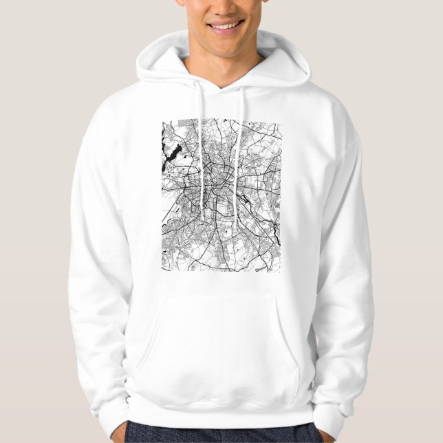 Veste À Capuche Carte de Berlin Allemagne (Devant)