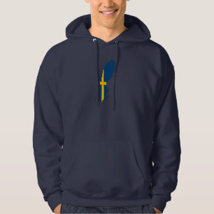 Veste À Capuche Carte de drapeau de la Suède