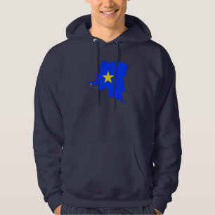 Veste À Capuche Carte de drapeau du Congo Kinshasa