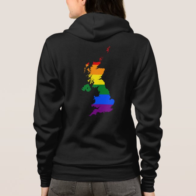 Veste À Capuche Carte de la fierté britannique (Dos)