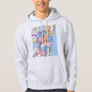 Veste À Capuche Carte de la ville de Chennai Tamil Nadu