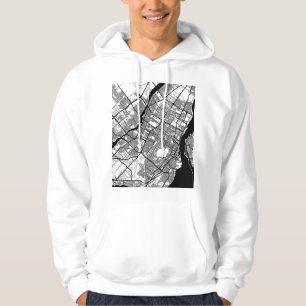 Veste À Capuche Carte de la ville de Montréal Québec Canada