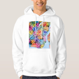Veste À Capuche Carte de la ville de Montréal Québec Canada