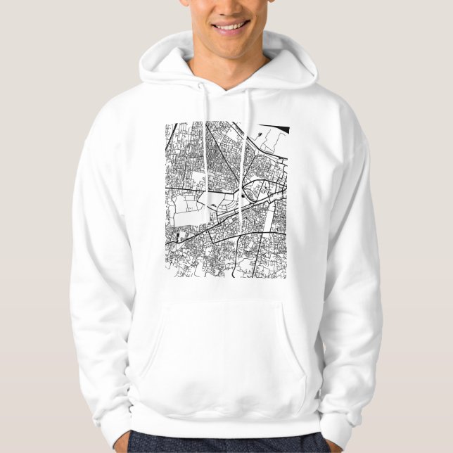 Veste À Capuche Carte de la ville de Patna Bihar (Devant)