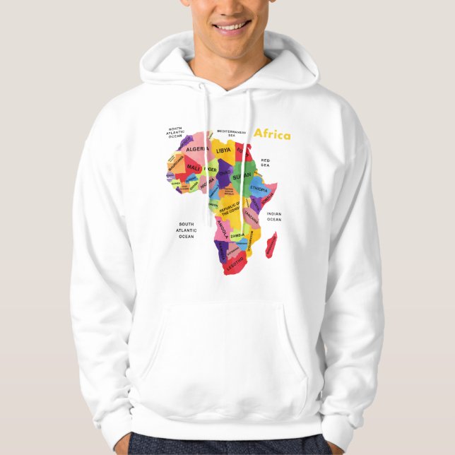 Veste À Capuche Carte de l'Afrique (Devant)