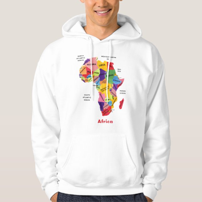 Veste À Capuche Carte de l'Afrique (Devant)