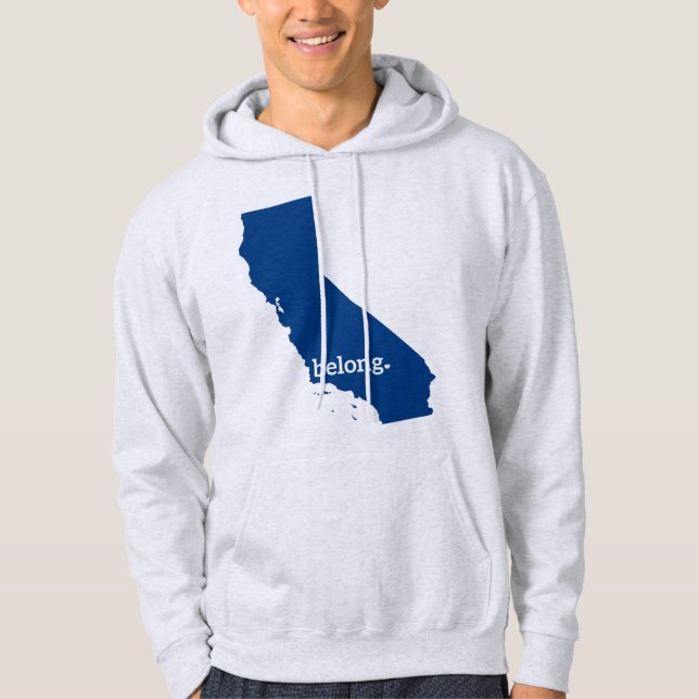 Veste À Capuche Carte de l'État de Californie Belong (Devant)