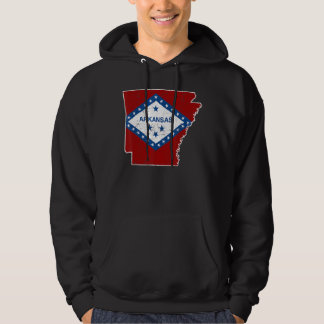 Veste À Capuche Carte de l'état de l'Amérique triste Arkansa
