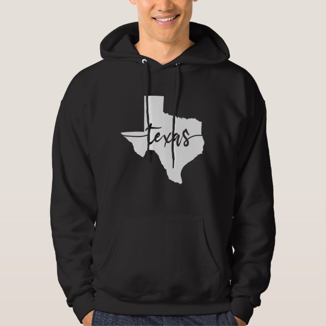 Veste À Capuche Carte de l'état du Texas USA (Devant)