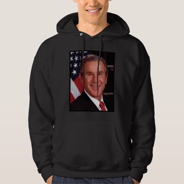 Veste À Capuche Carte de Noël du président américain George Bush (Devant)
