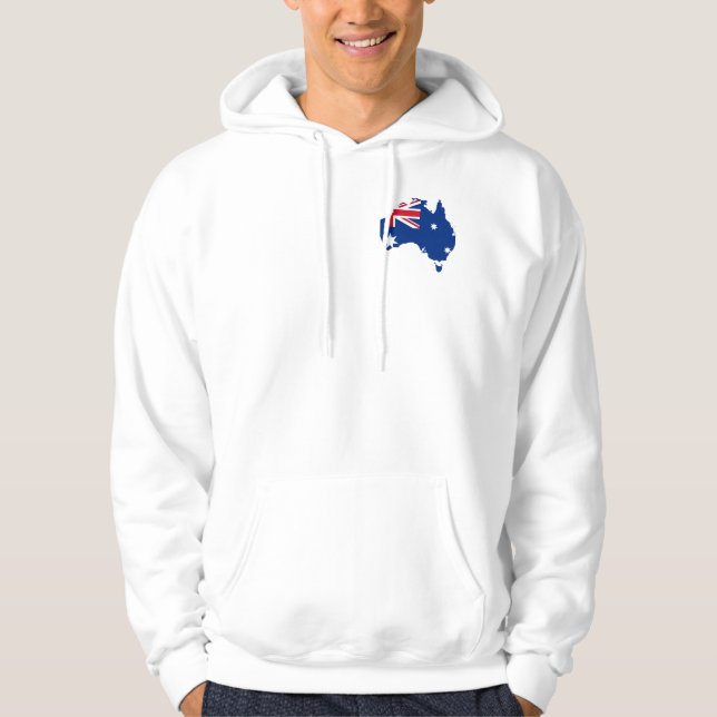 Veste À Capuche carte du drapeau australien (Devant)