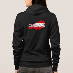 Veste À Capuche Carte du drapeau autrichien