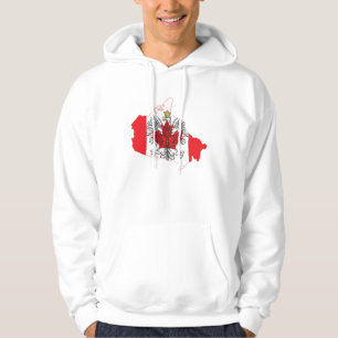 Veste À Capuche Carte du drapeau de Pologne Canada