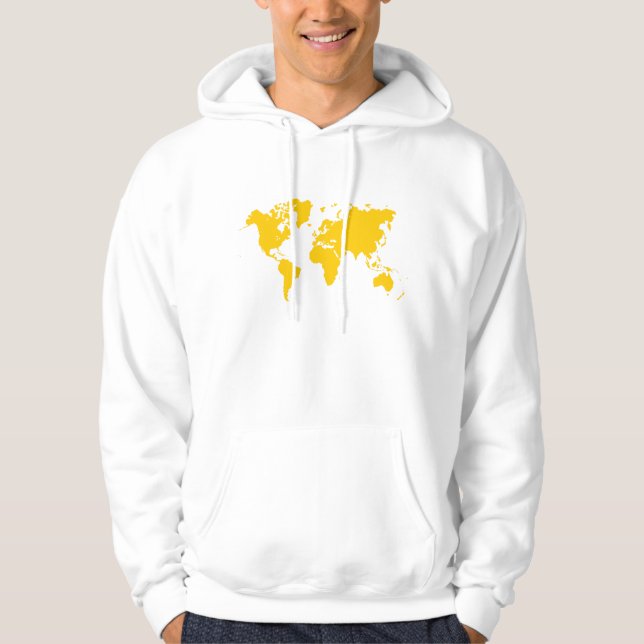 Veste À Capuche Carte du monde - Ambre (Devant)