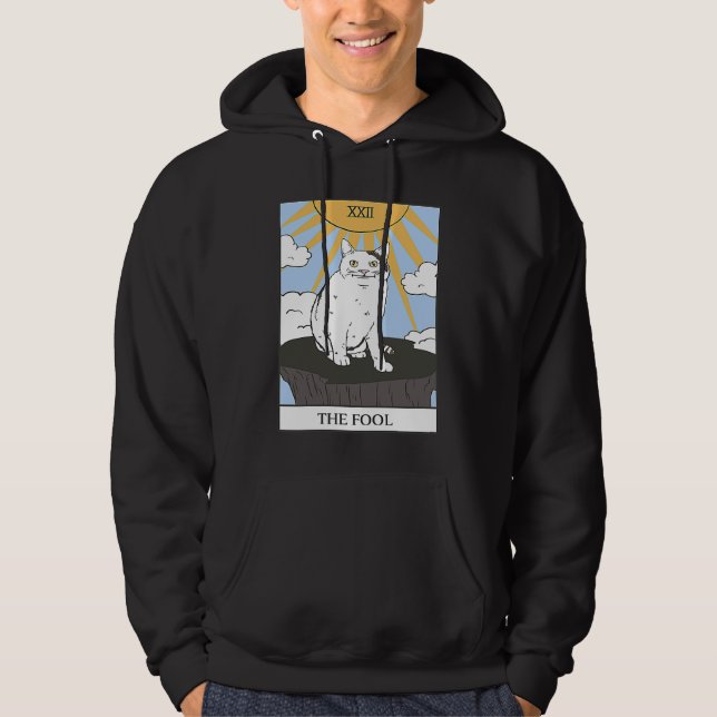 Veste À Capuche Carte Tarot Cat Le Mème Fool Chat (Devant)