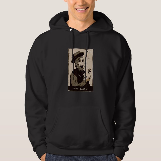 Veste À Capuche Carte Tarot La Peste Occulte Gothique (Devant)