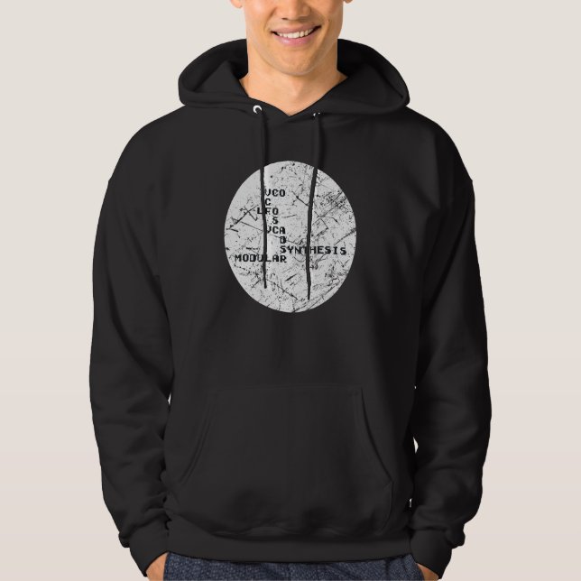 Veste À Capuche Carte Techno du Synthétiseur (Devant)
