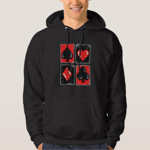 Veste À Capuche Cartes à jouer à main entière Risque de jeu