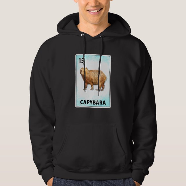 Veste À Capuche Cartes Capybara Mexicaine (Devant)