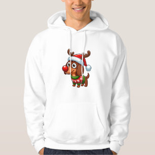 Veste À Capuche Cartoon de rudolph de chien de Wiener