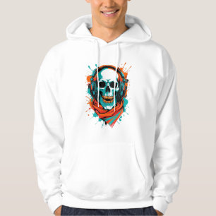 Veste À Capuche Casque DJ Skull - Street Art Vibe Music Tee