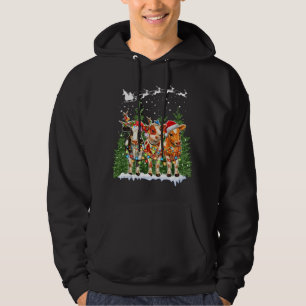 Veste À Capuche Casquette de rennes de vache Père Noël lumières de