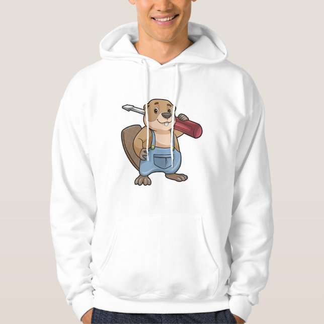 Veste À Capuche Castor comme artisan avec tournevis à fente (Devant)