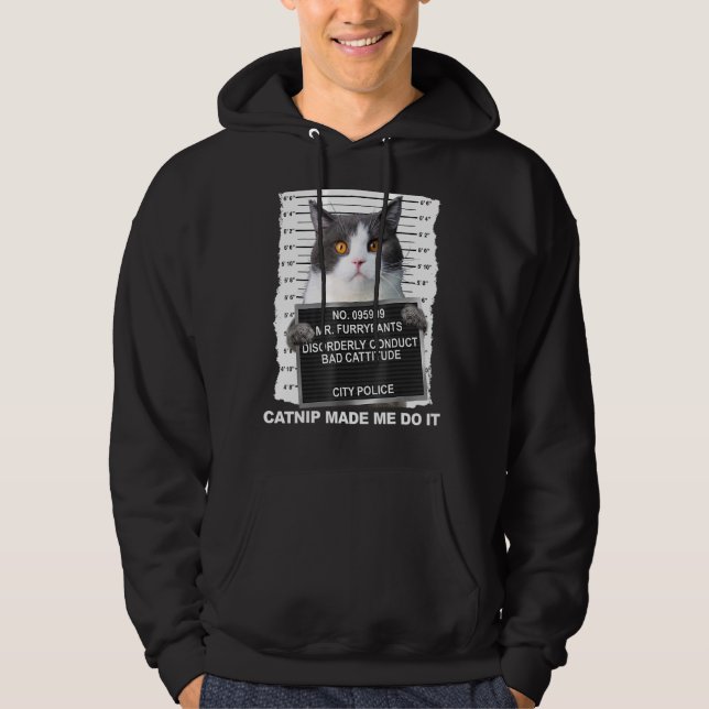 Veste À Capuche Cat Catnip M'A Fait Le Faire (Devant)