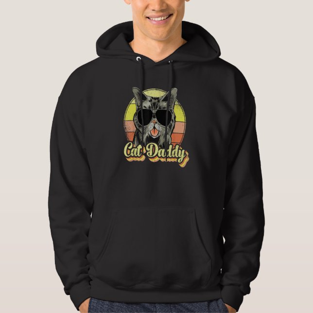 Veste À Capuche Cat Daddy, Funny Cat     For Men, Best Cat Dad Eve (Devant)