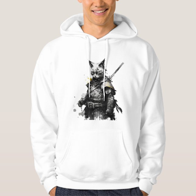 Veste À Capuche Cat Samurai katana (Devant)
