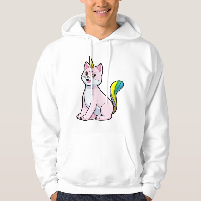 Veste À Capuche Cat Unicorn (Devant)