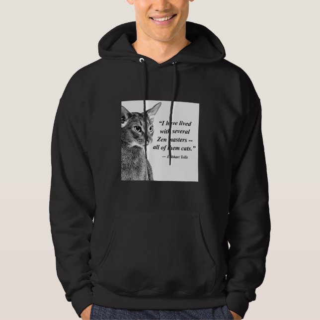 Veste À Capuche Cat Zen Master Eckhart Tolle (Devant)