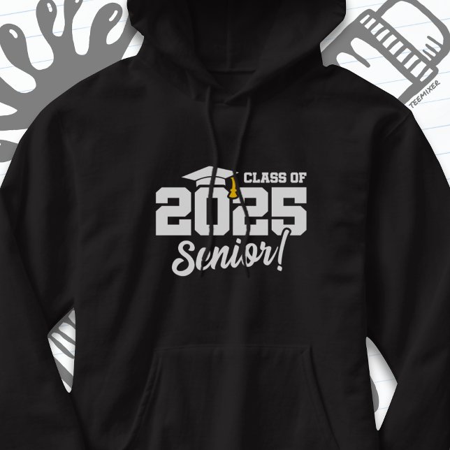Veste À Capuche Catégorie de 2025 Diplômé Senior 2025 (Créateur téléchargé)