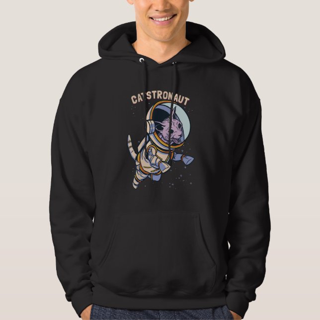 Veste À Capuche Catstronaut Cat Kids Astronaut spatial (Devant)