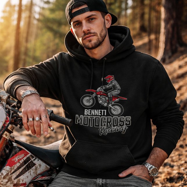 Veste À Capuche Cavalier de Moto Cross - Nom Personnalisé (Créateur téléchargé)