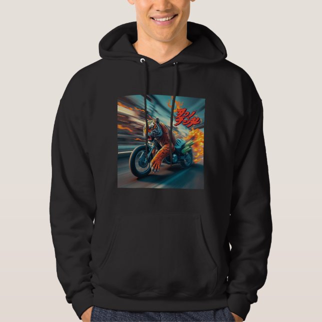 Veste À Capuche Cavalier du Tigre de Minuit (Devant)