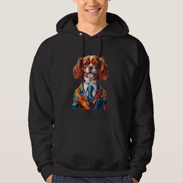 Veste À Capuche Cavalier King Charles Spaniel Suit Chien drôle Imp (Devant)